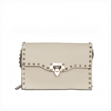Valentino Bolso Pequeño Rockstud Marfil