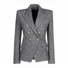 Balmain Blazer Tweed Gris T 40