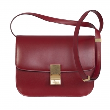 Celine Bolso Classic Box Granate