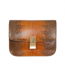 Celine Bolso Box Lizard Naraja