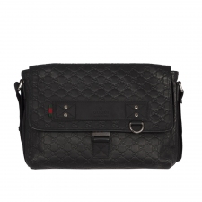 Gucci Bolso Messenger Caucho Negro