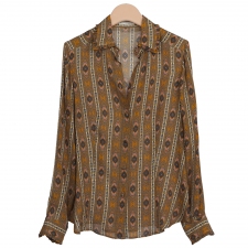 Etro Blusa Seda Ocre T 38