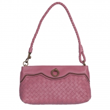 Bottega Pochette Intrecciato Rosa