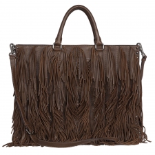 Prada Bolso Fringe Tote Marrón