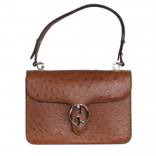 Gucci Bolso 1973 Piel Avestruz Cognac