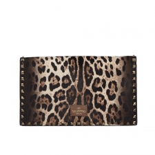 Valentino Clutch  Rockstud Leopardo