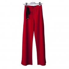 Gucci Pantalones Rojos Crepé Lana T 36