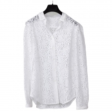 Gilmar Blusa Blanca Encaje Floral T 38