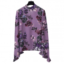 Erdem Blusa Lindsey Seda Malva Floral 38