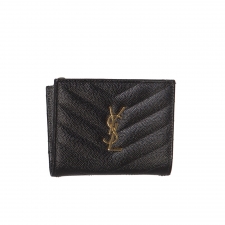 Saint Laurent Cartera Acolchada Negra