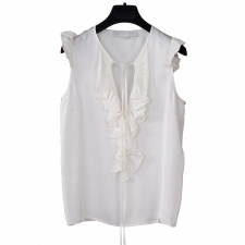 Stella McCartney Top Seda Volantes T 38