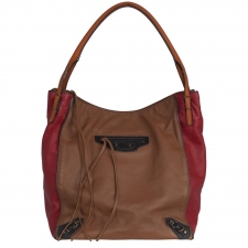 Balenciaga Bolso Tricolor Camel y Rojo