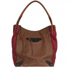 Balenciaga Bolso Tricolor Camel y Rojo