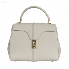 Celine Bolso 16 Blanco Piel Grano