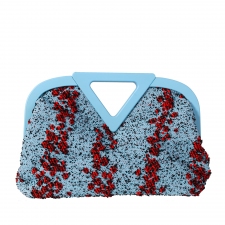 Bottega Veneta Bolso Point Bouclé Azul