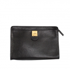 Celine Bolso Clutch Piel Negro