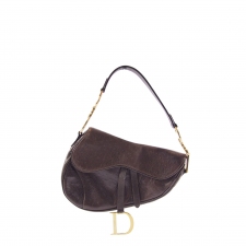 Dior Bolso Saddle Marrón Avestruz